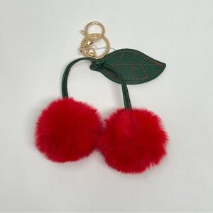 18R. Cherry Puff Ball Keychain